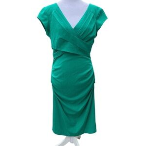 NEW BCBG Maxazria Emerald Green Vita Dress 10 Formal Wedding Cocktail Party $248